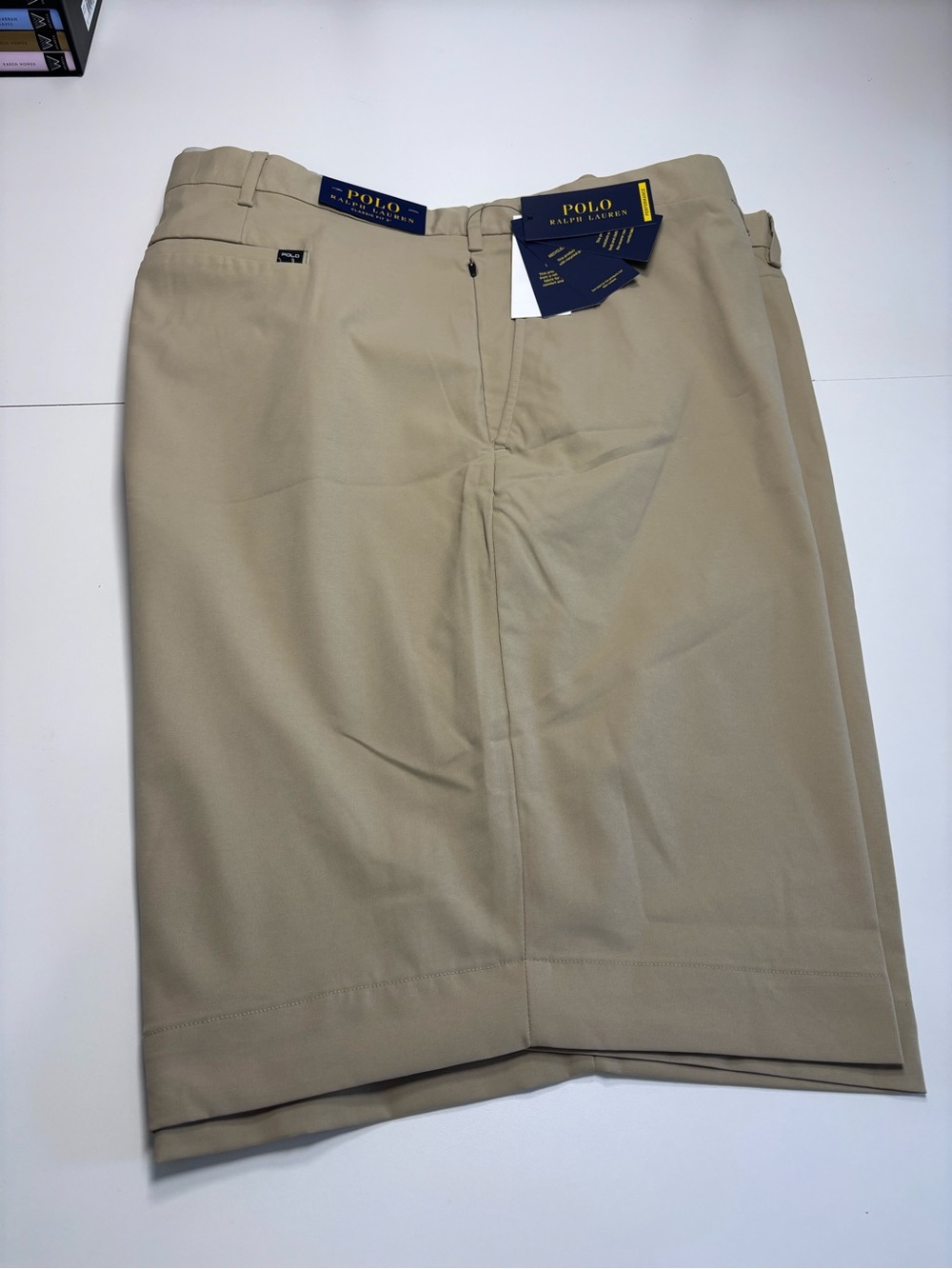 Ralph Lauren Polo Men’s Flat Front Khaki Shorts Size 52 Big & Tall NWT Classic